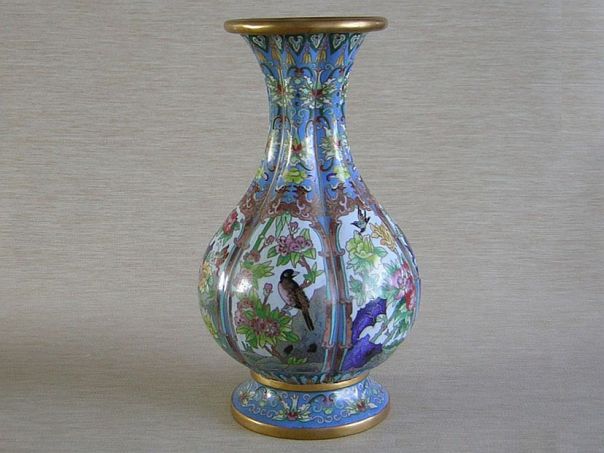 Cloisonné vase - (0402)